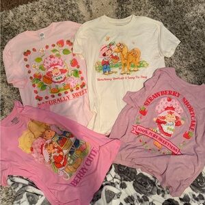4 Strawberry Shortcake shirts size L.